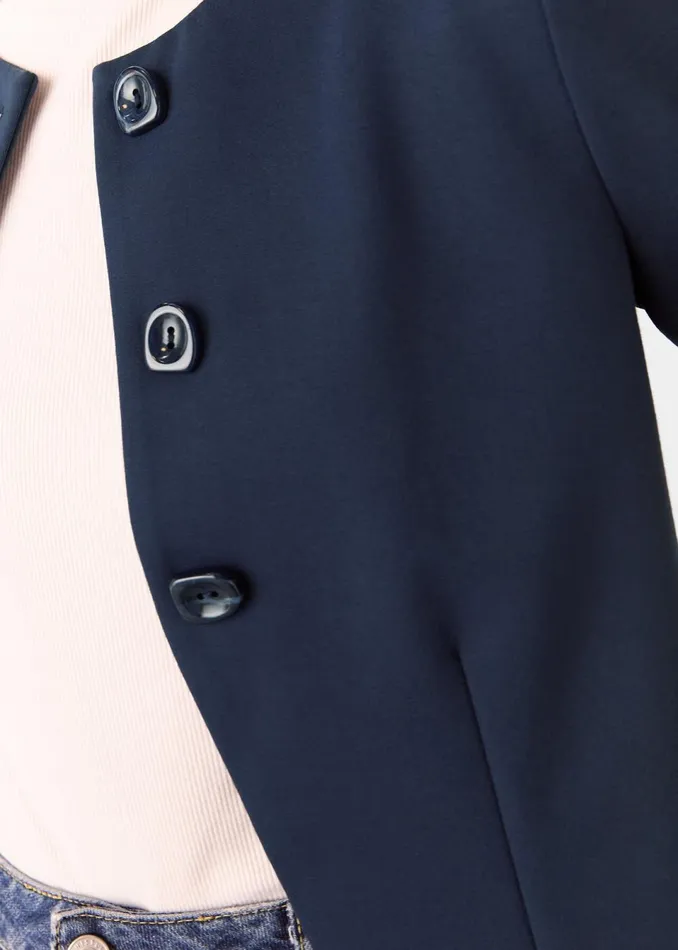 Women Coats and Jackets Whistles Navy Anne Ponte Button Jacket
