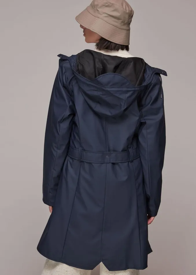 Women Coats and Jackets Whistles Navy Rains Curve Jacket