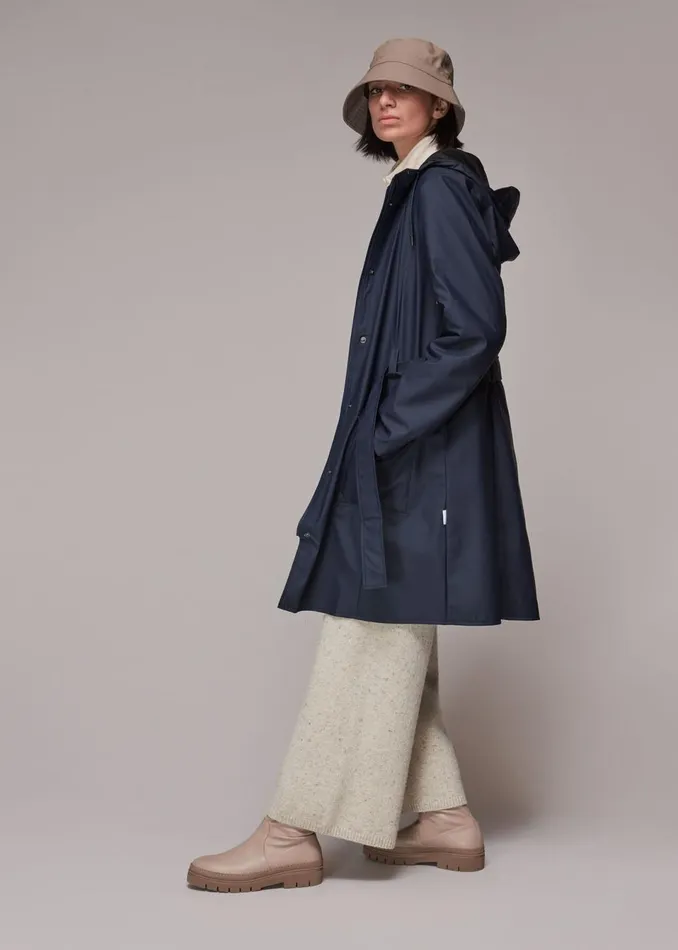 Women Coats and Jackets Whistles Navy Rains Curve Jacket