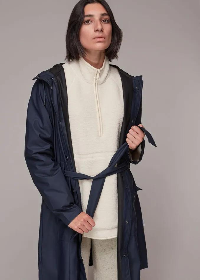 Women Coats and Jackets Whistles Navy Rains Curve Jacket