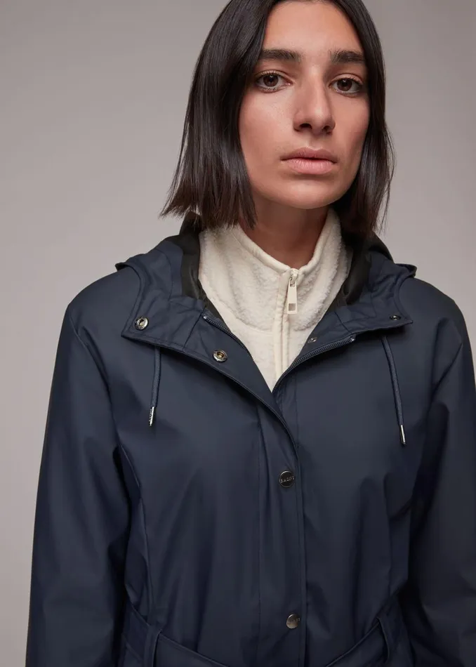 Women Coats and Jackets Whistles Navy Rains Curve Jacket