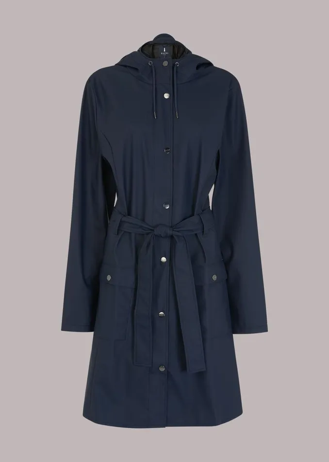 Women Coats and Jackets Whistles Navy Rains Curve Jacket
