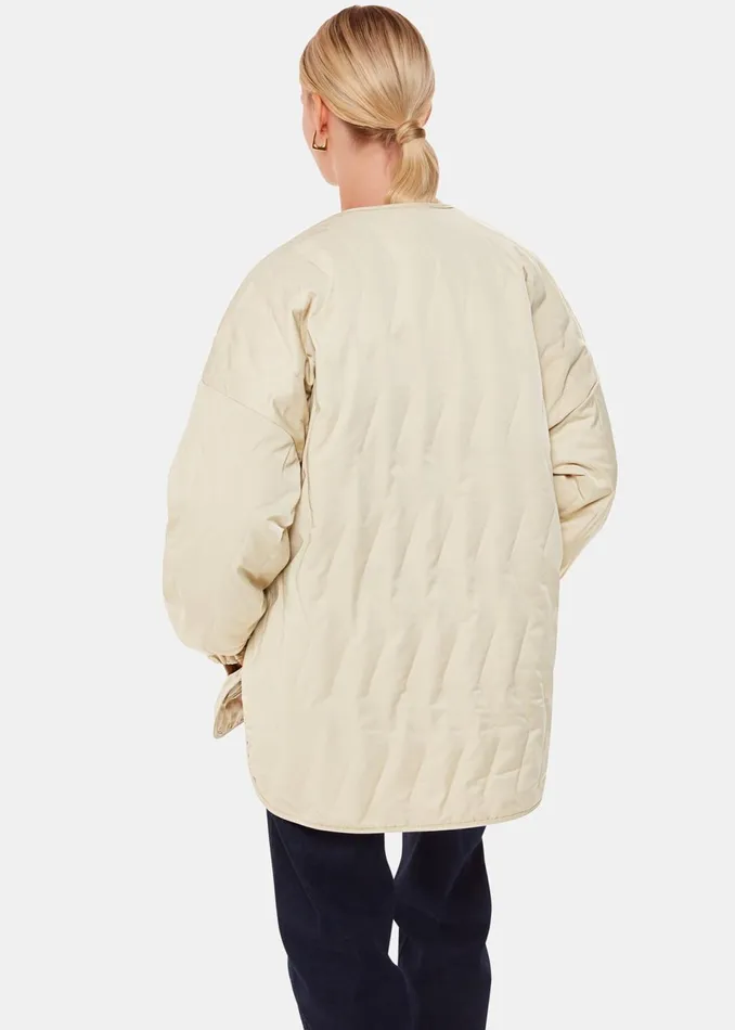 Women Coats and Jackets Whistles Neutral Esther Quilted Coat