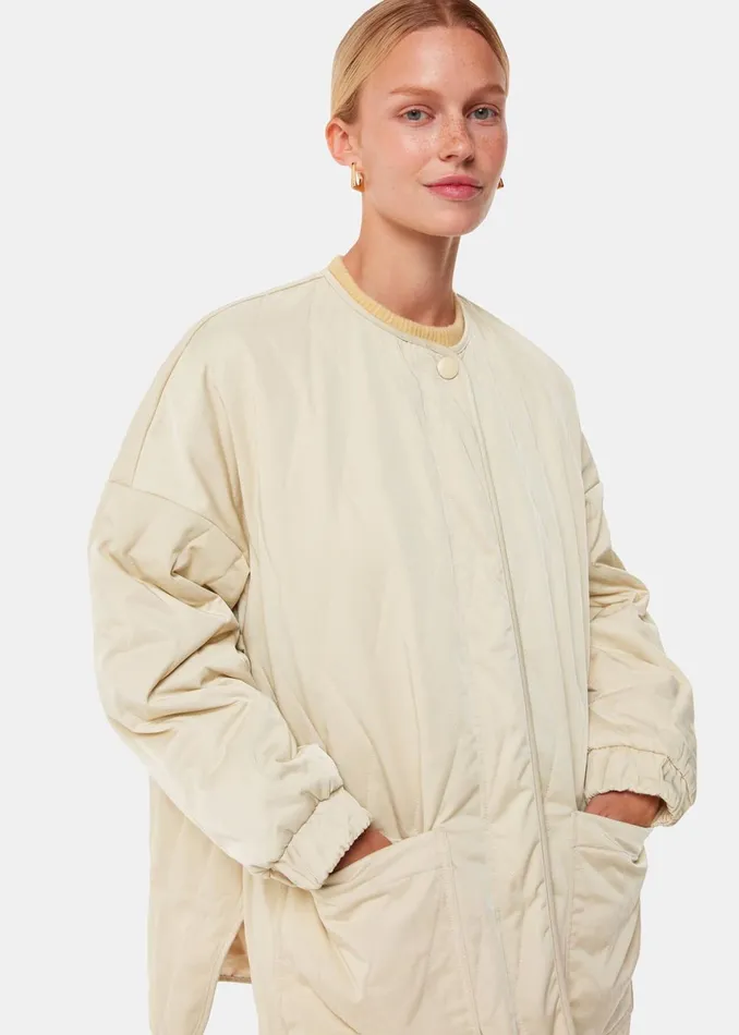 Women Coats and Jackets Whistles Neutral Esther Quilted Coat