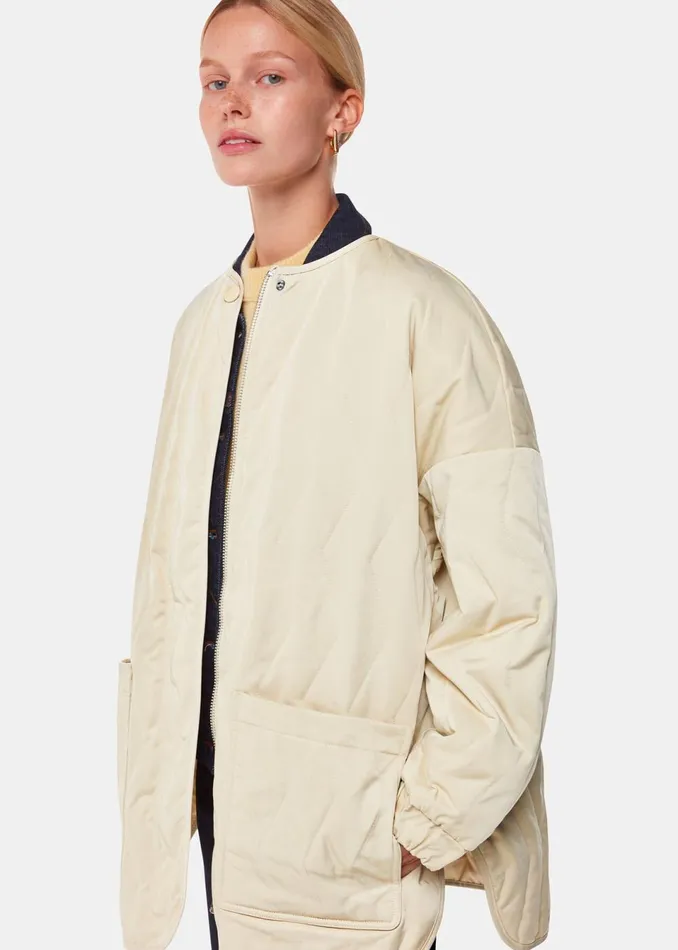 Women Coats and Jackets Whistles Neutral Esther Quilted Coat