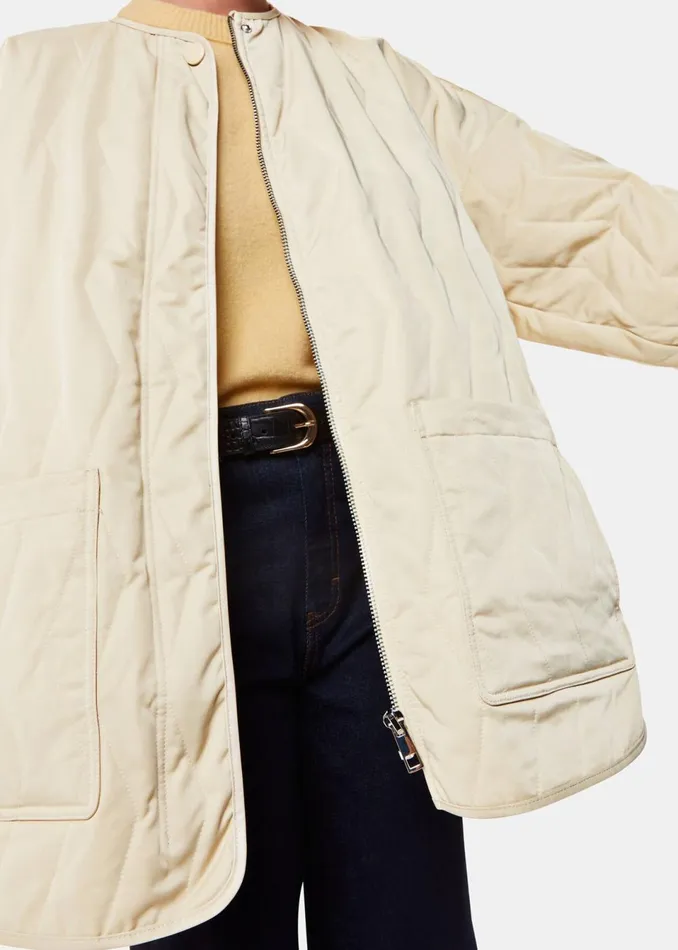 Women Coats and Jackets Whistles Neutral Esther Quilted Coat