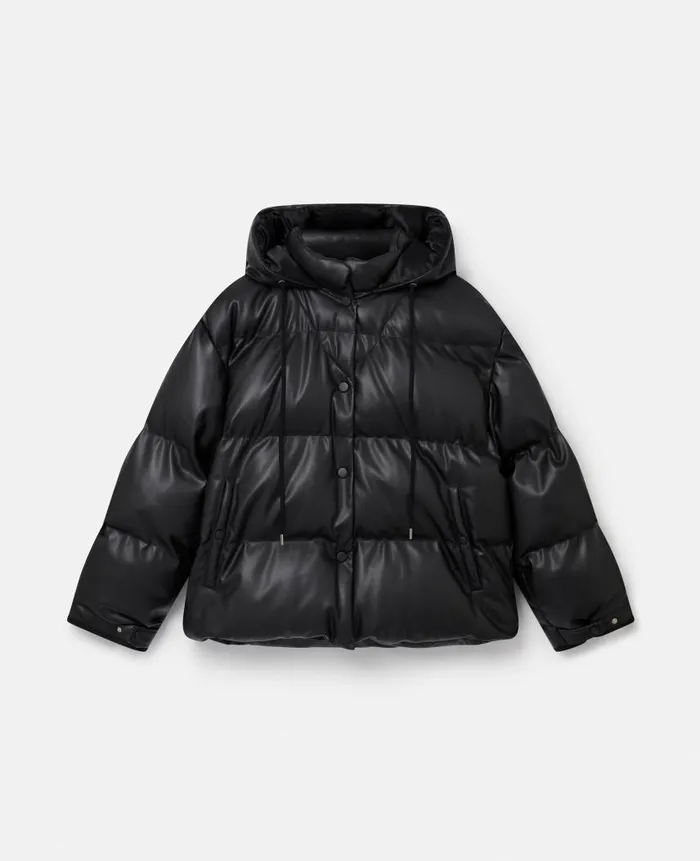 Women Coats And Jackets Stella McCartney Alter Mat Short Puffer Coat Black