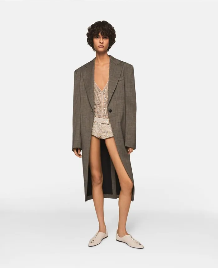 Women Coats And Jackets Stella McCartney Pinstripe Wool Coat Pinstripe