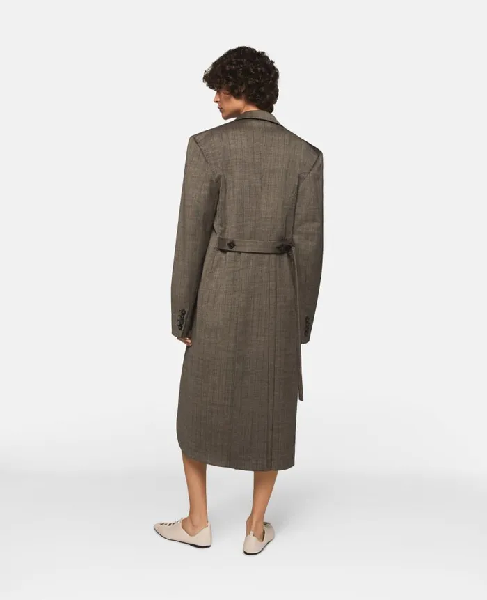 Women Coats And Jackets Stella McCartney Pinstripe Wool Coat Pinstripe
