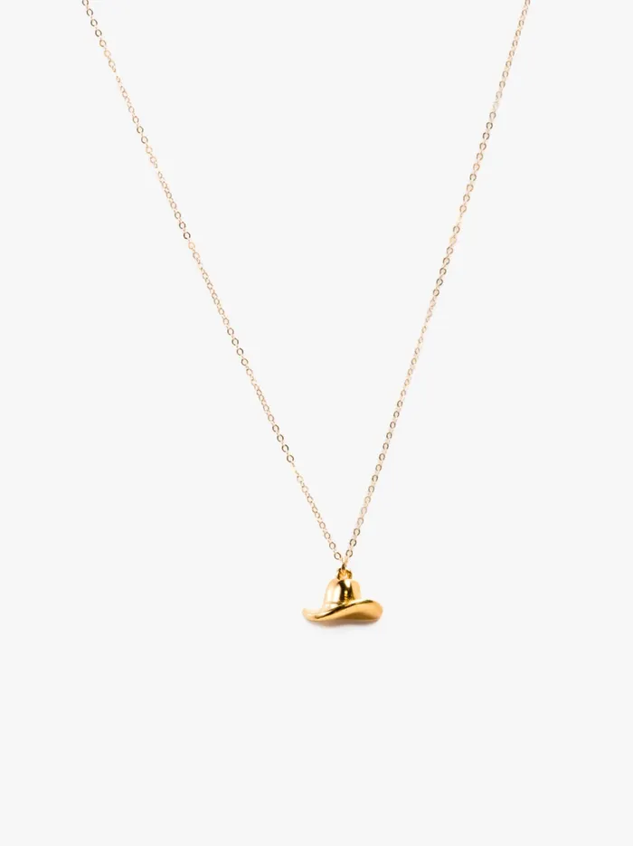 Women Cowboy Hat Necklace 14k GoldfilledVermeil Necklaces Able