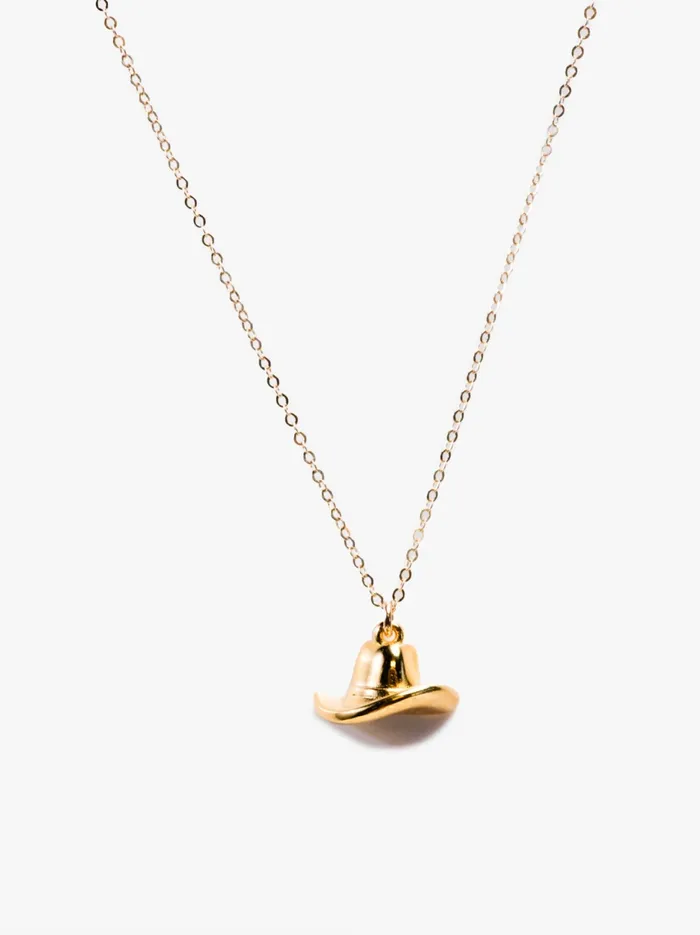 Women Cowboy Hat Necklace 14k GoldfilledVermeil Necklaces Able