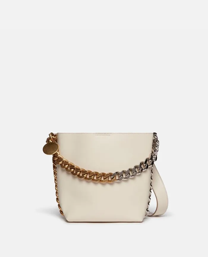 Women Crossbody Bags Stella McCartney Frayme Bucket Bag Pure White
