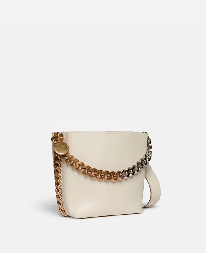Women Crossbody Bags Stella McCartney Frayme Bucket Bag Pure White