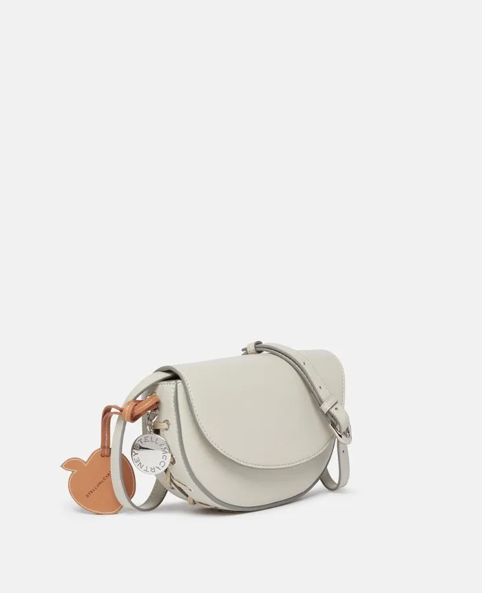 Women Crossbody Bags Stella McCartney Frayme Whipstitch Small Shoulder Bag Clay White