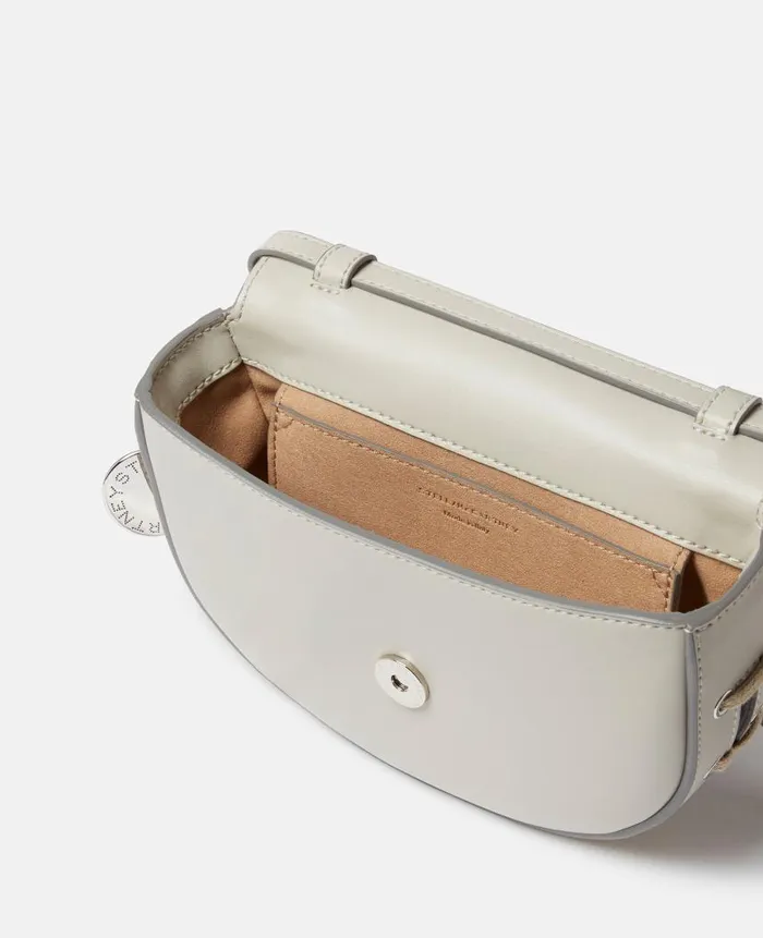 Women Crossbody Bags Stella McCartney Frayme Whipstitch Small Shoulder Bag Clay White