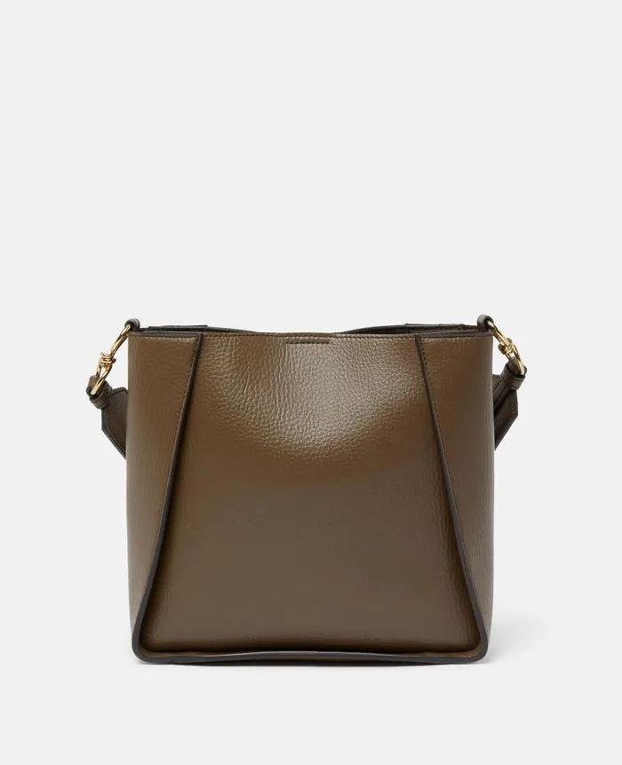Women Crossbody Bags Stella McCartney Logo Crossbody Bag Chocolate Brown