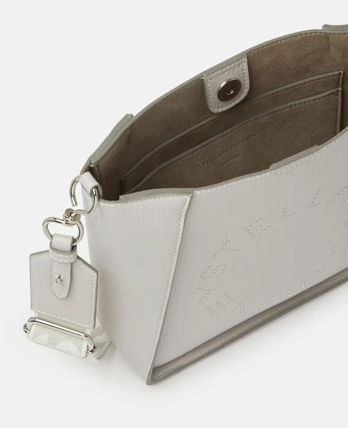 Women Crossbody Bags Stella McCartney Logo Crossbody Bag Fog Grey