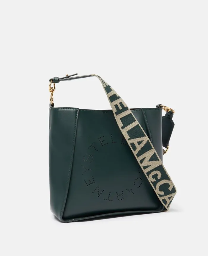 Women Crossbody Bags Stella McCartney Logo Crossbody Bag Pine Green