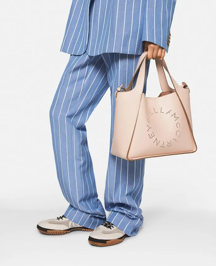 Women Crossbody Bags Stella McCartney Logo Crossbody Tote Bag Powder