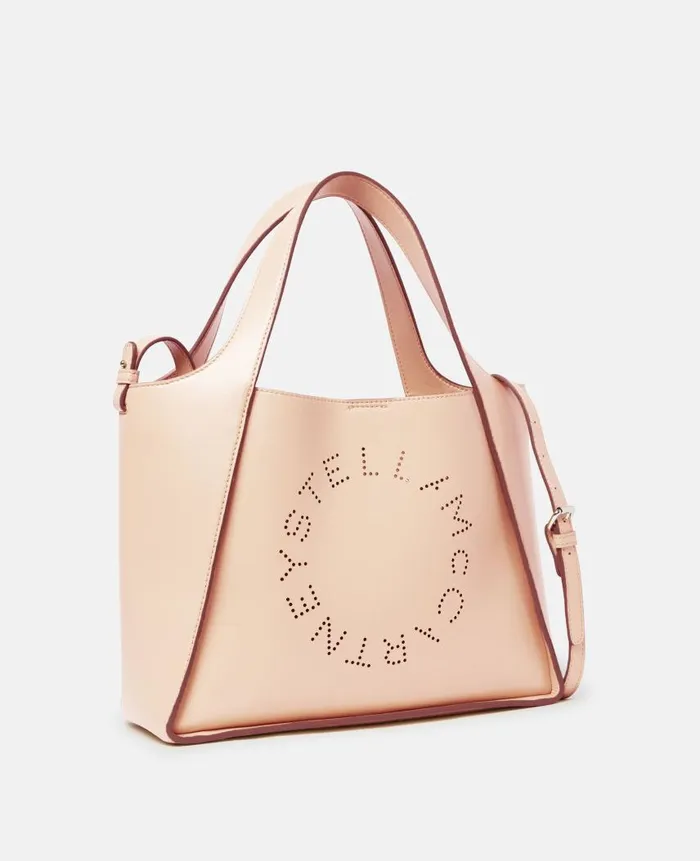 Women Crossbody Bags Stella McCartney Logo Crossbody Tote Bag Powder