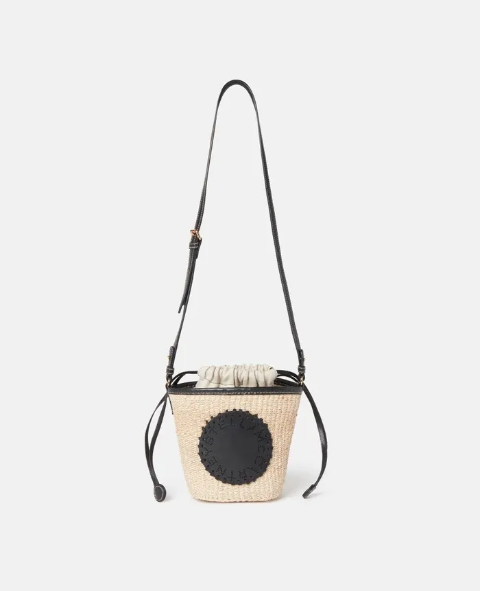 Women Crossbody Bags Stella McCartney Logo Raffia Crossbody Bag Natural Beige Women Crossbody Bags Stella McCartney Logo Raffia Crossbody Bag Natural Beige