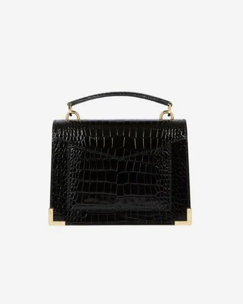 Women Crossbody Bags The Kooples Emily Small Bag In Black CrocodileEffect Leather Black