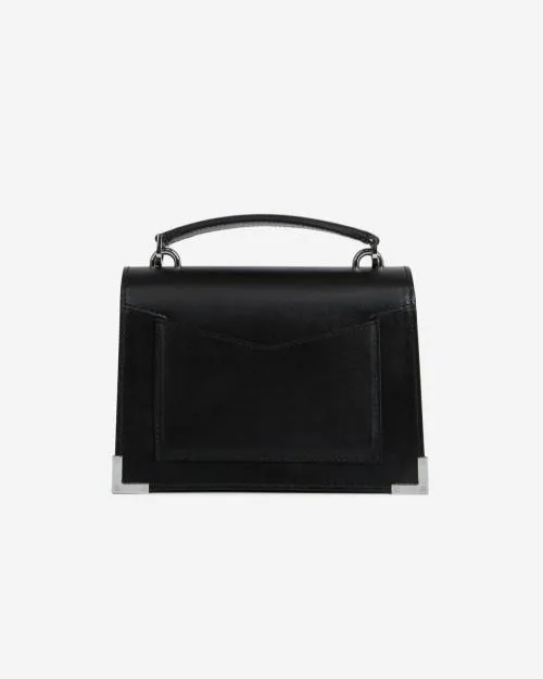 Women Crossbody Bags The Kooples Small Emily Bag In Black Leather Black Brut