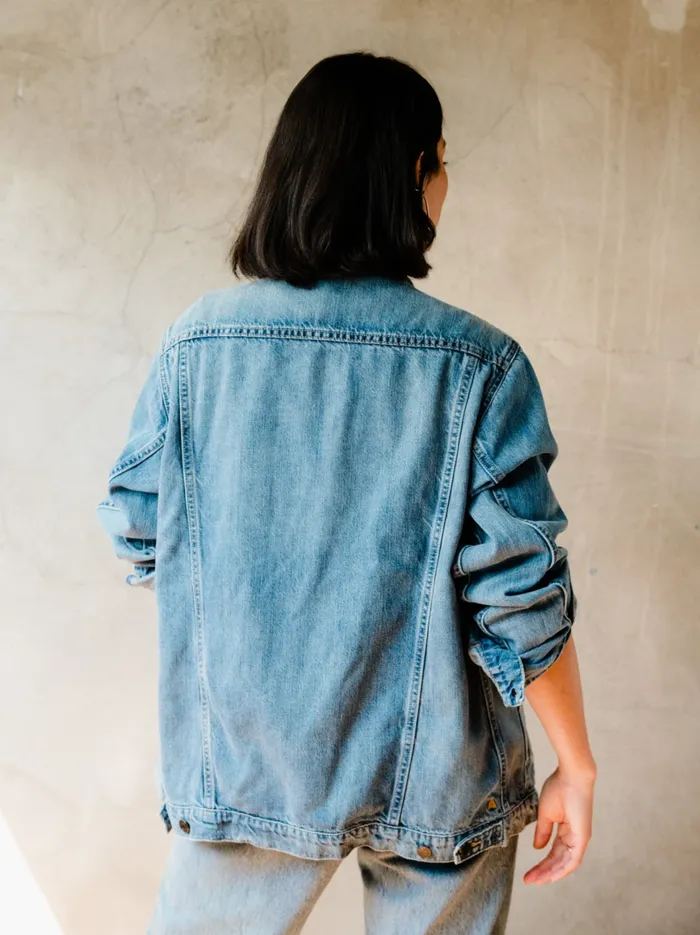 Women Denim Able Lennon Boyfriend Jacket Light Wash