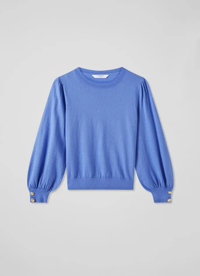 Women Diana Blue Cotton And Sustainably Sourced Merino Jumper Wedgewood LKBennett Knitwear