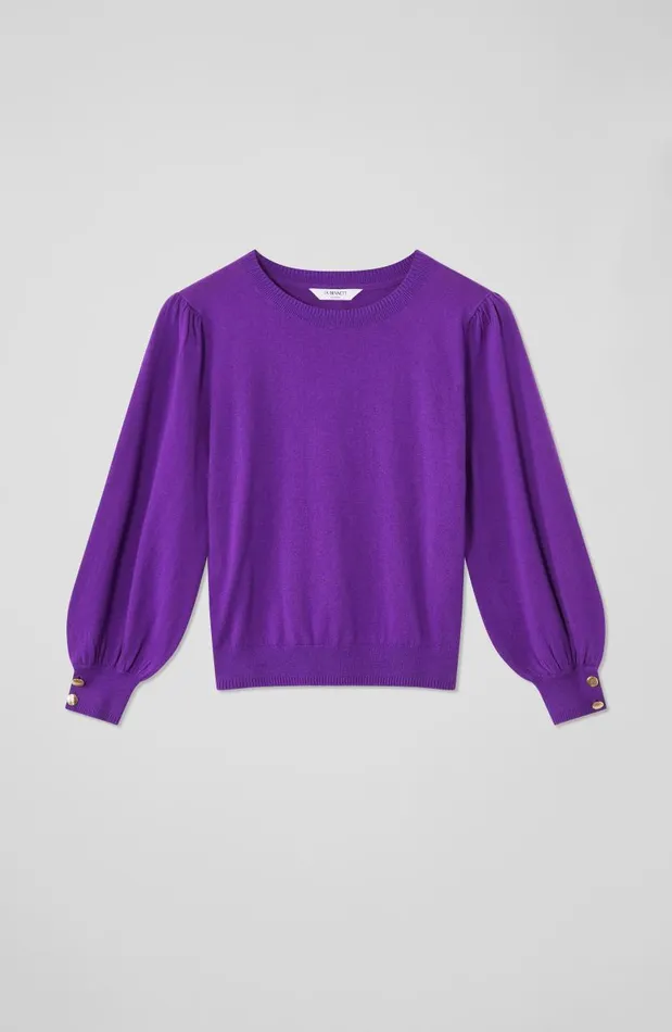 Women Diana Purple Cotton And Sustainably Sourced Merino Jumper Violet LKBennett Knitwear