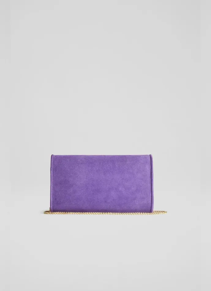 Women Dominica Plum Suede Clutch Bag LKBennett Clutch Bags Women Dominica Plum Suede Clutch Bag LKBennett Clutch Bags