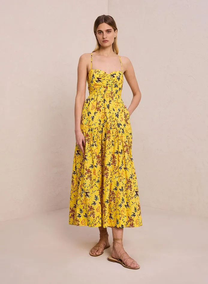 Women Dresses ALC Arit Cotton Midi Dress Sole Multi