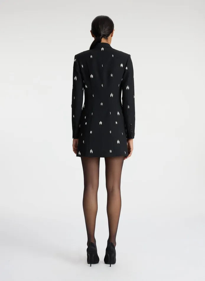 Women Dresses ALC Declan Embellished Tuxedo Dress Black