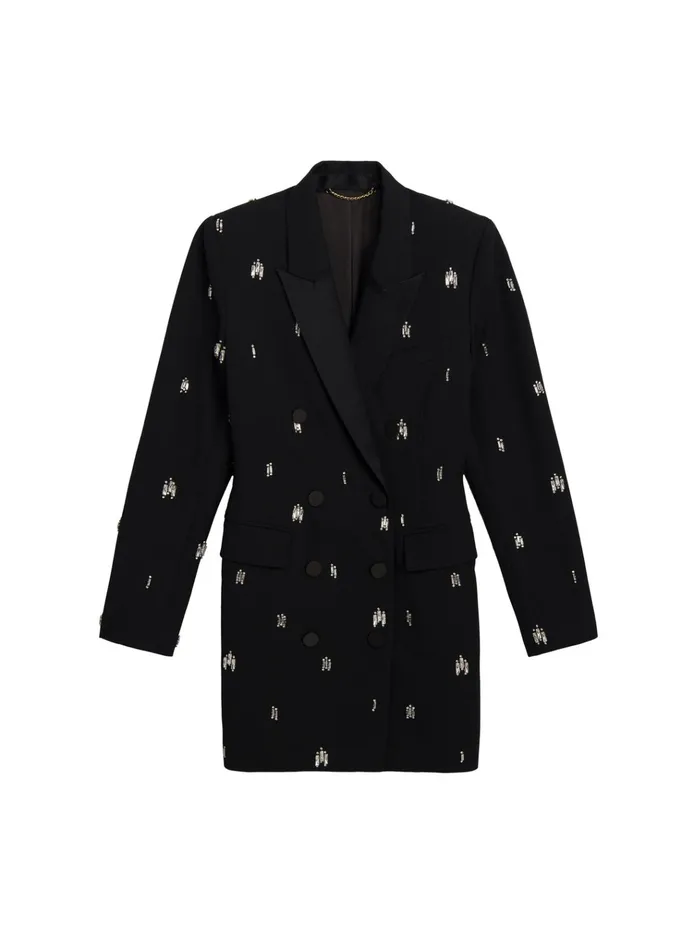 Women Dresses ALC Declan Embellished Tuxedo Dress Black