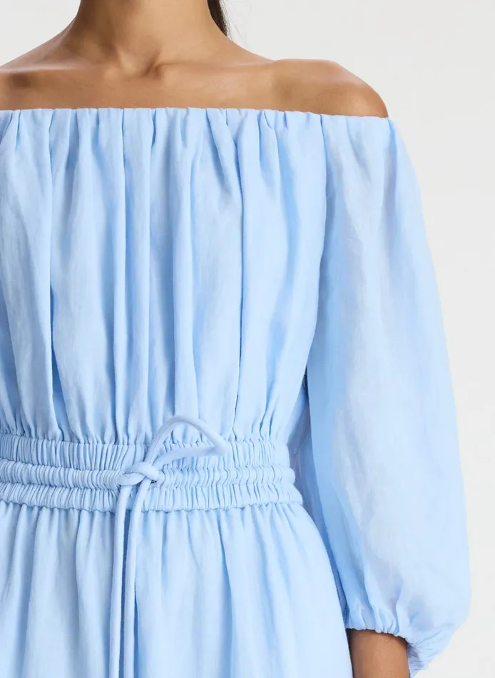 Women Dresses ALC Indy Off Shoulder Midi Dress Sky Blue