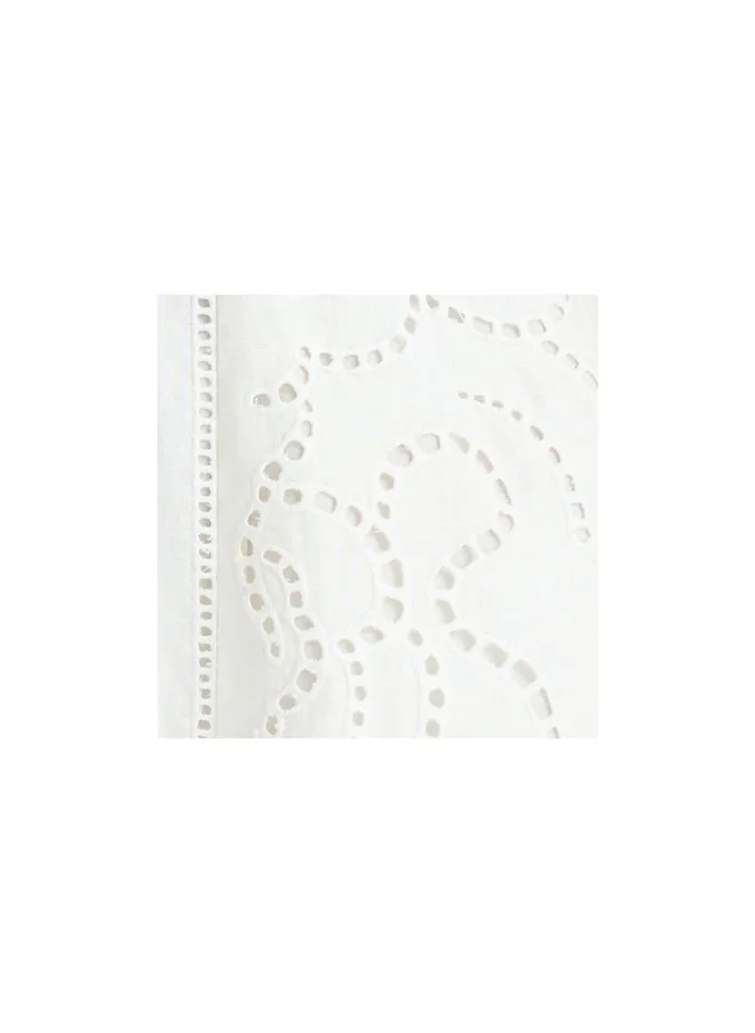 Women Dresses ALC Josie Embroidered Linen Midi Dress White