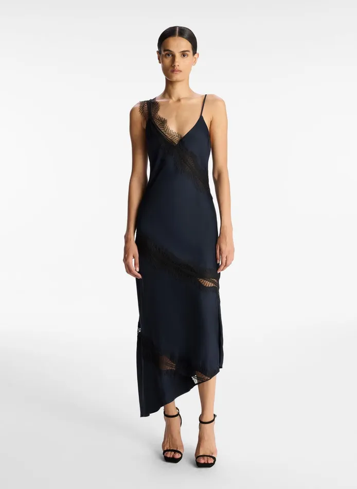 Women Dresses ALC Soleil Lace Midi Dress Dark Sapphireblack