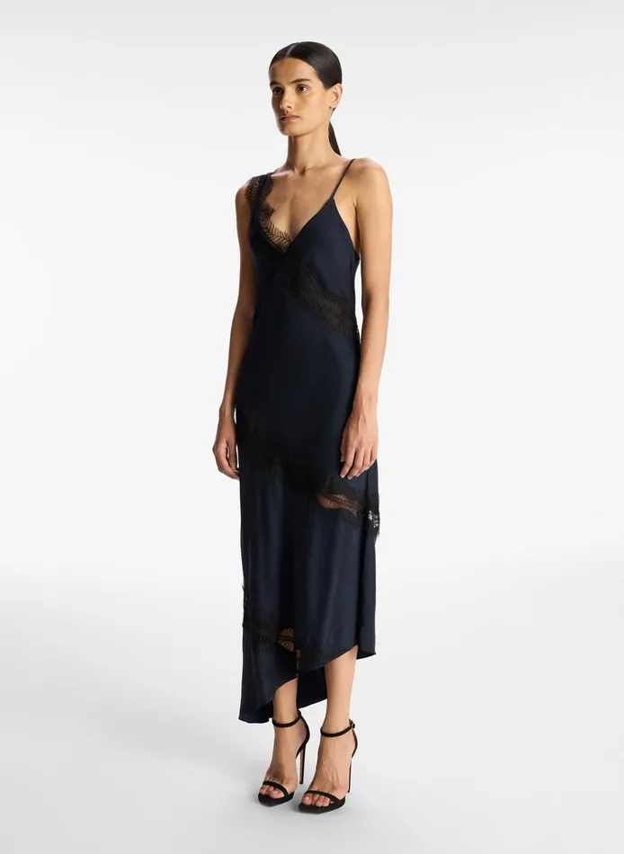 Women Dresses ALC Soleil Lace Midi Dress Dark Sapphireblack