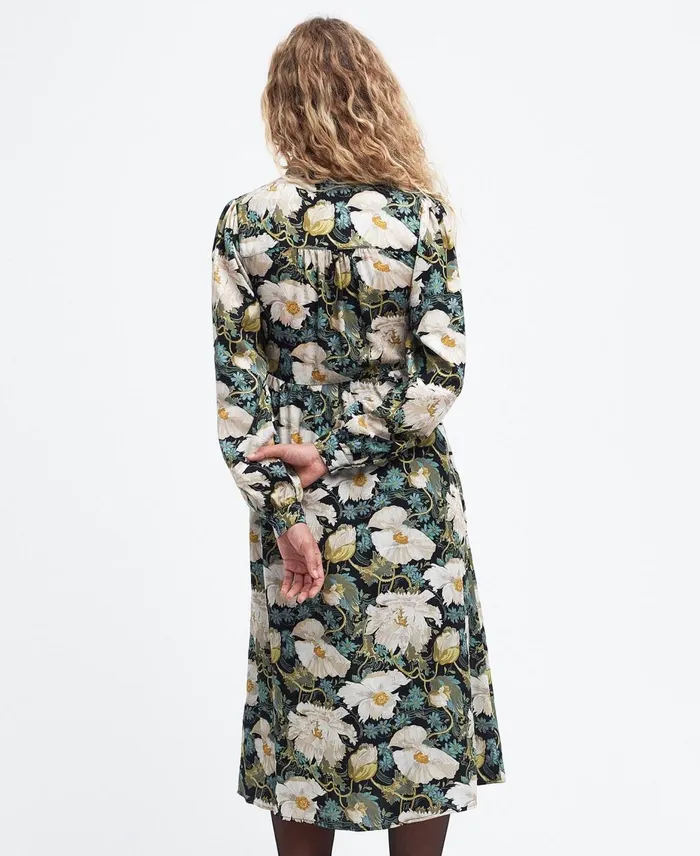 Women Dresses and Skirts Barbour X House Of Hackney Daintry Midi Dress Papavera Velvet White Women Dresses and Skirts Barbour X House Of Hackney Daintry Midi Dress Papavera Velvet White