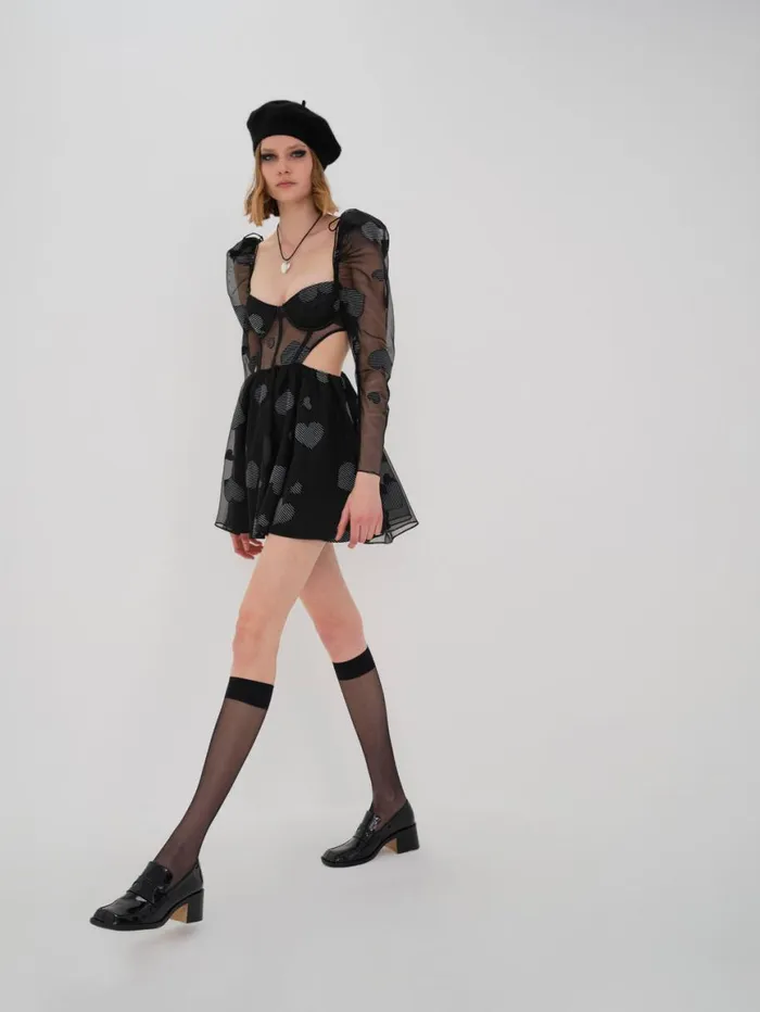 Women Dresses For Love and Lemons Alexandra Long Sleeve Mini Dress Black Women Dresses For Love and Lemons Alexandra Long Sleeve Mini Dress Black