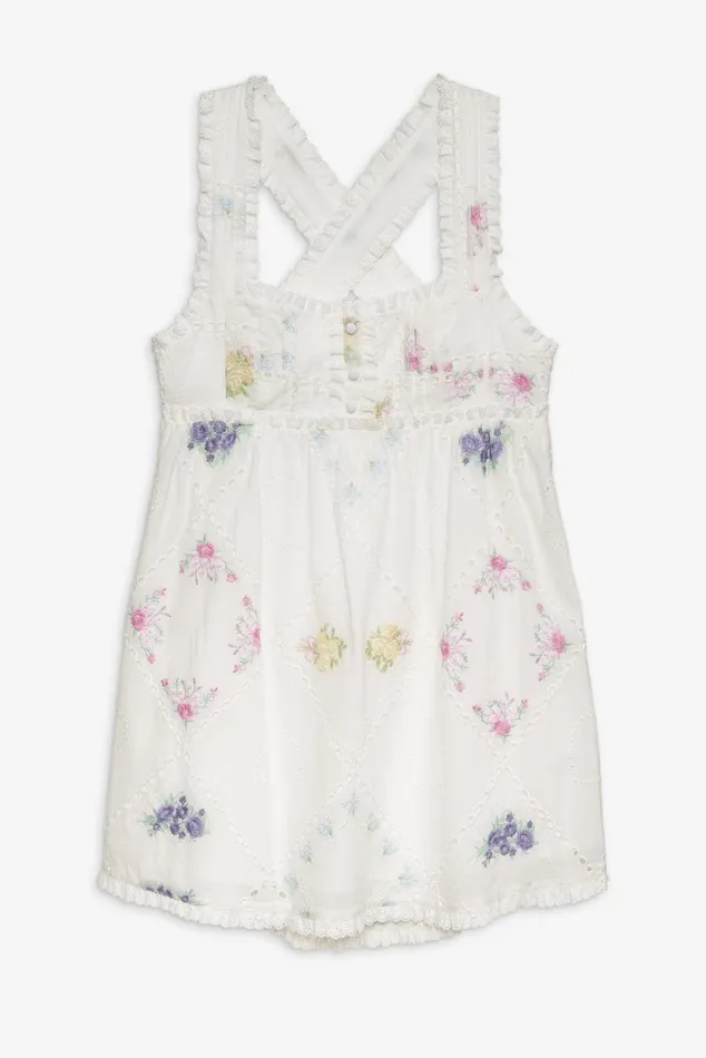 Women Dresses For Love and Lemons Andrea Embroidered Mini Dress White Women Dresses For Love and Lemons Andrea Embroidered Mini Dress White