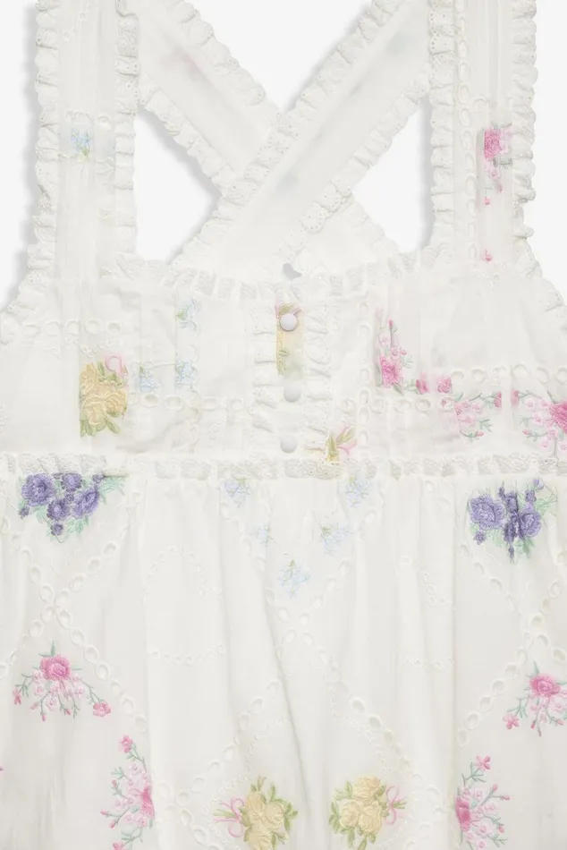 Women Dresses For Love and Lemons Andrea Embroidered Mini Dress White Women Dresses For Love and Lemons Andrea Embroidered Mini Dress White