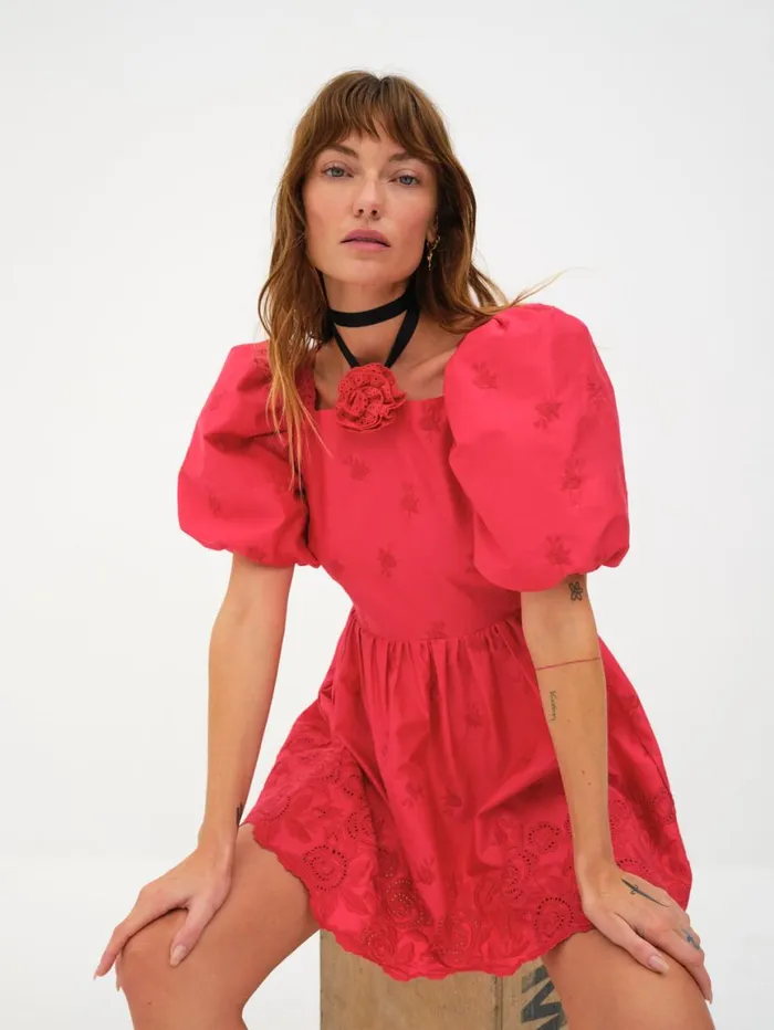 Women Dresses For Love and Lemons Azula Mini Dress Red Women Dresses For Love and Lemons Azula Mini Dress Red