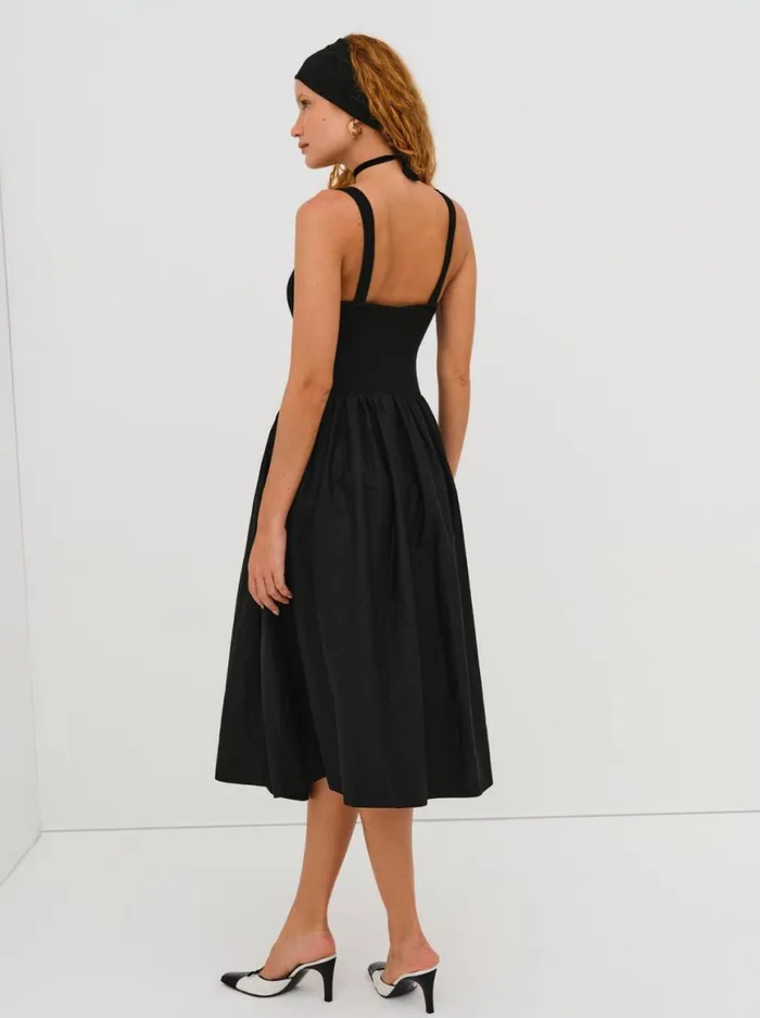 Women Dresses For Love and Lemons Billie Pointelle Midi Dress Black Women Dresses For Love and Lemons Billie Pointelle Midi Dress Black