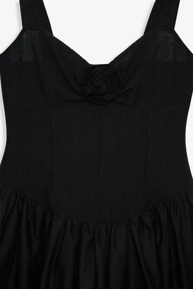 Women Dresses For Love and Lemons Billie Pointelle Midi Dress Black Women Dresses For Love and Lemons Billie Pointelle Midi Dress Black