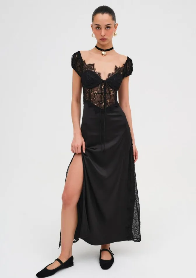 Women Dresses For Love and Lemons Casey Maxi Dress Black