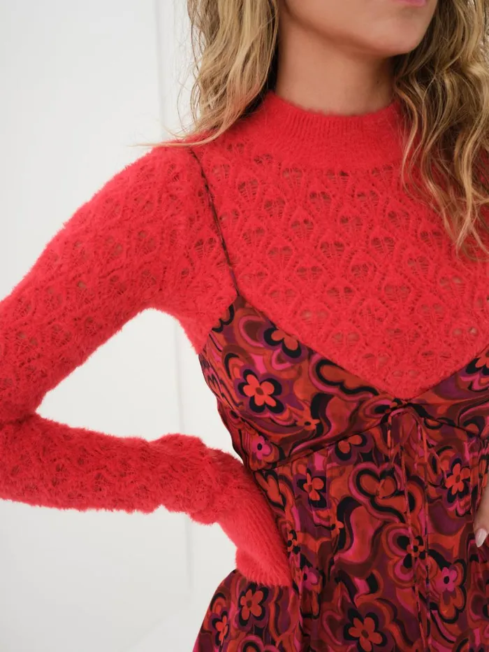 Women Dresses For Love and Lemons Davina Mini Dress Red Women Dresses For Love and Lemons Davina Mini Dress Red
