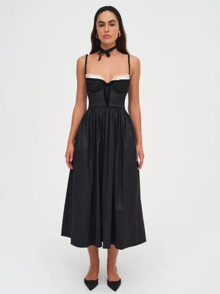 Women Dresses For Love and Lemons Doris Midi Dress Black