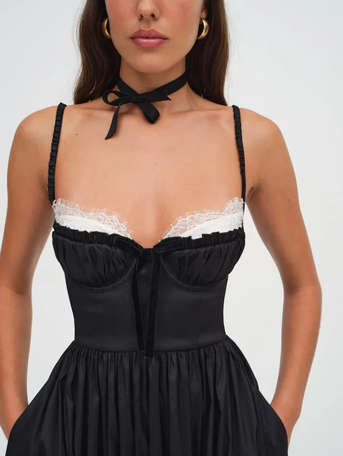Women Dresses For Love and Lemons Doris Midi Dress Black Women Dresses For Love and Lemons Doris Midi Dress Black