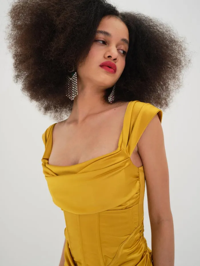 Women Dresses For Love and Lemons Drew Mini Dress Yellow Women Dresses For Love and Lemons Drew Mini Dress Yellow